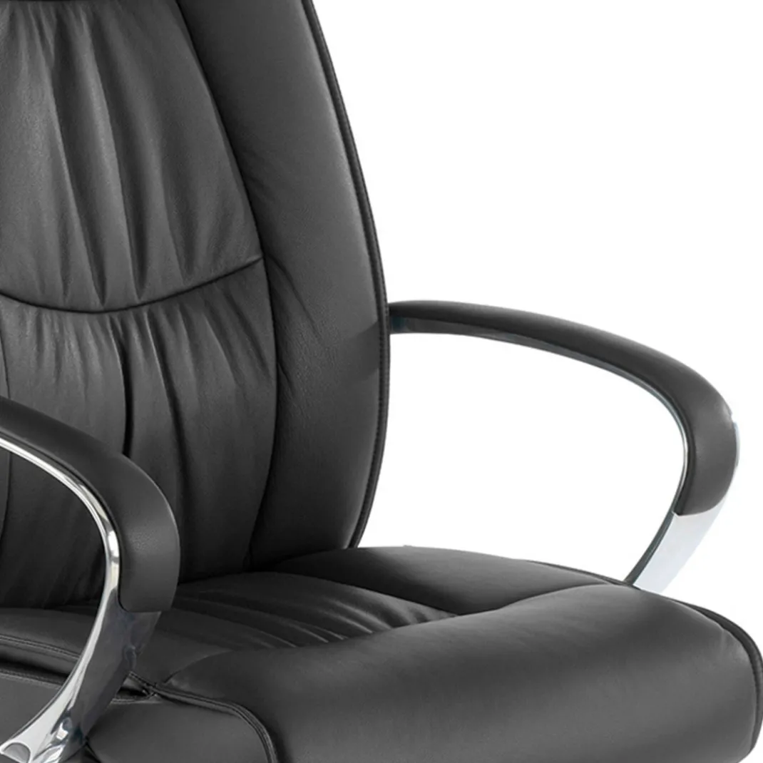 Sillón de oficina Bahia ecopiel, brazos de aluminio