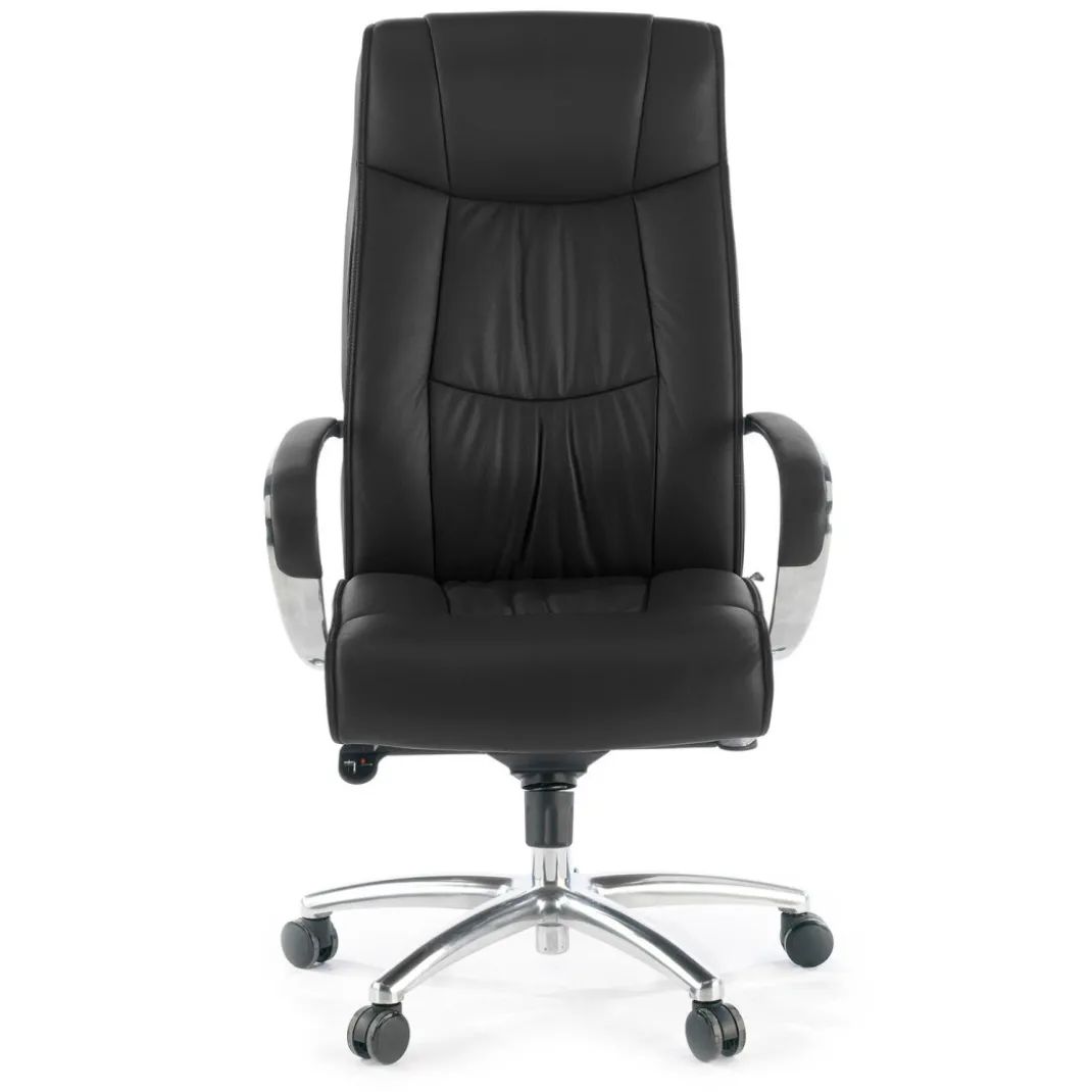 Sillón de oficina Bahia ecopiel, brazos de aluminio