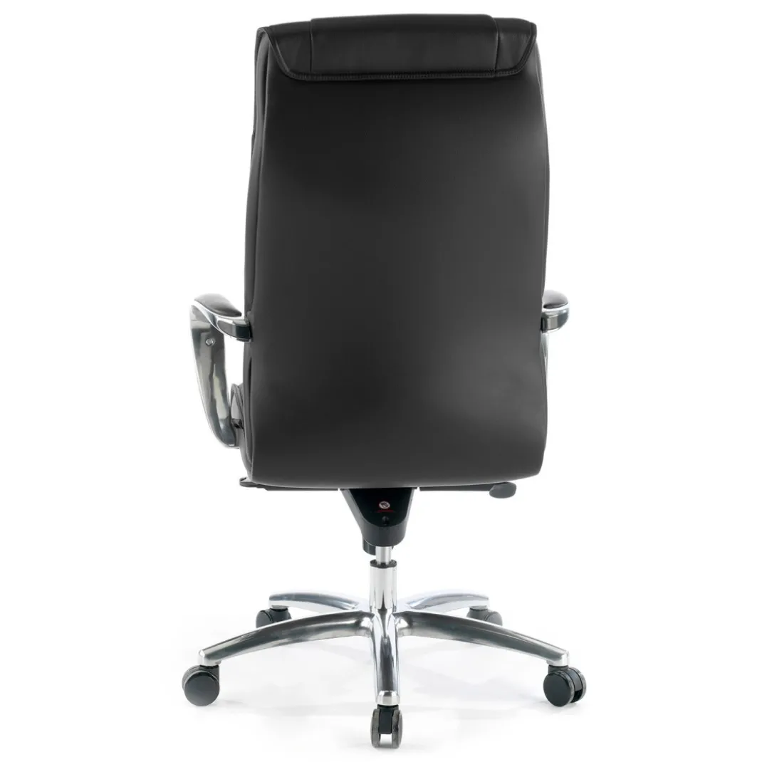 Sillón de oficina Bahia ecopiel, brazos de aluminio