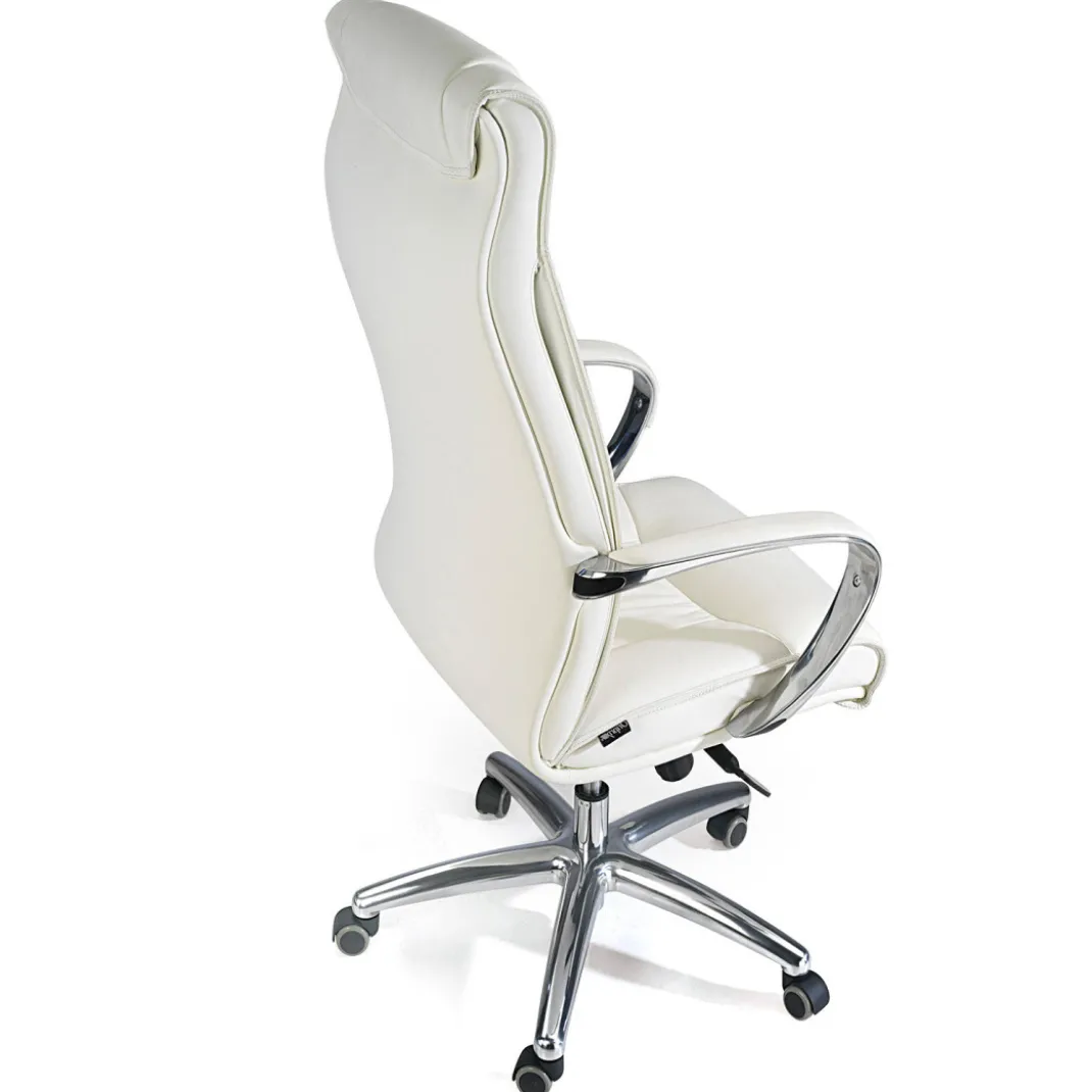 Sillón de oficina Bahia ecopiel, brazos de aluminio