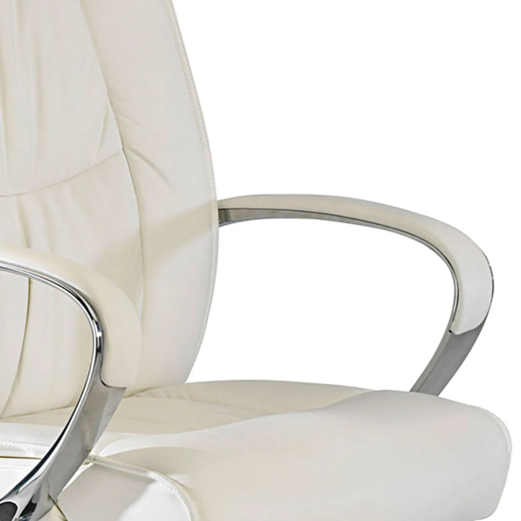 Sillón de oficina Bahia ecopiel, brazos de aluminio