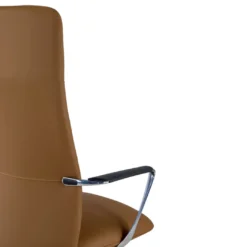 Sillón de Oficina Bristol, brazos aluminio, ecopiel