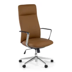 Sillón de Oficina Bristol, brazos aluminio, ecopiel