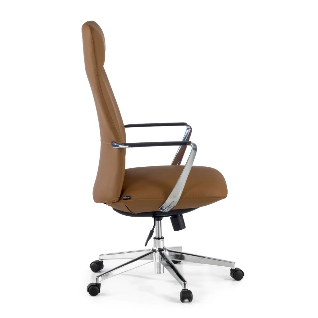 Sillón de Oficina Bristol, brazos aluminio, ecopiel