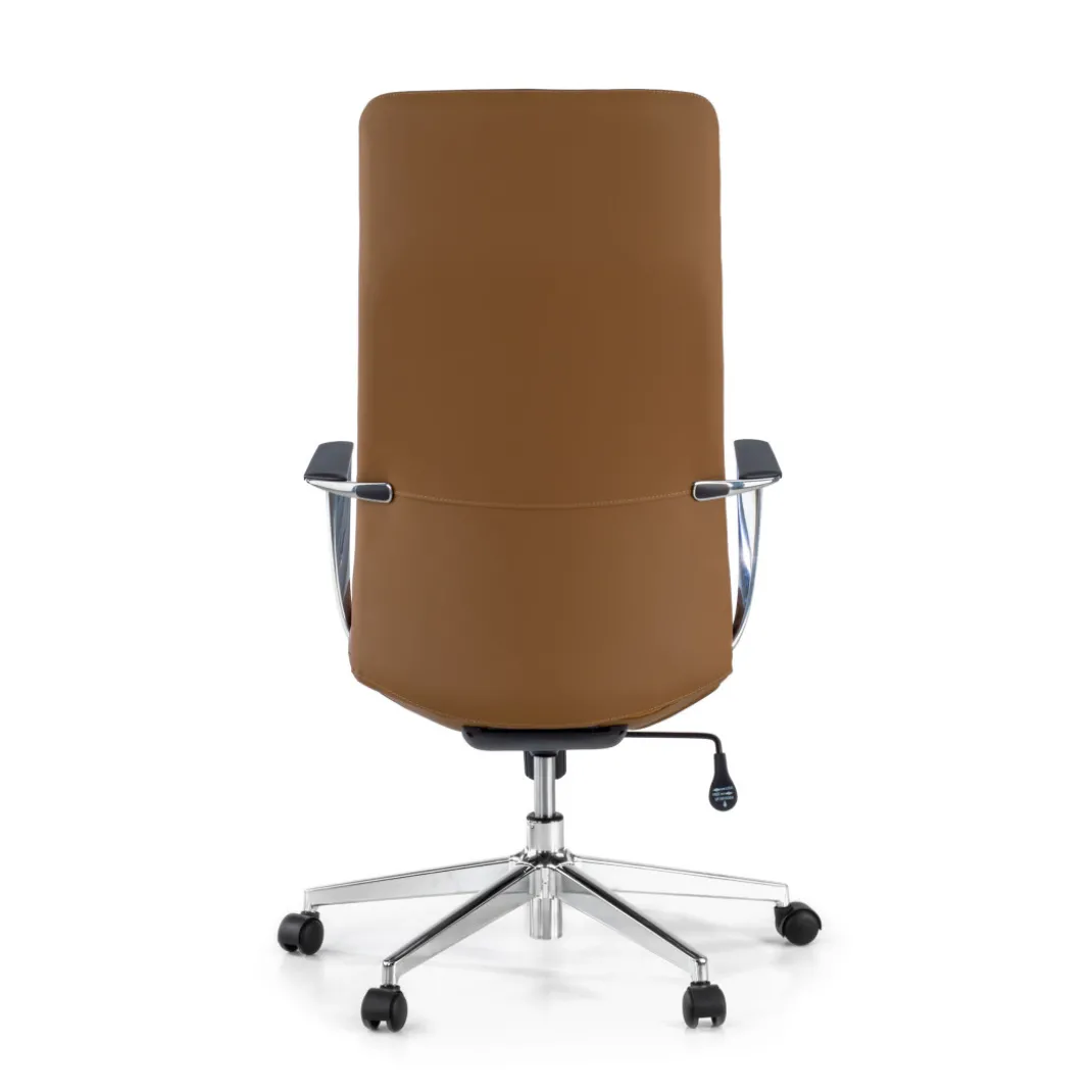 Sillón de Oficina Bristol, brazos aluminio, ecopiel