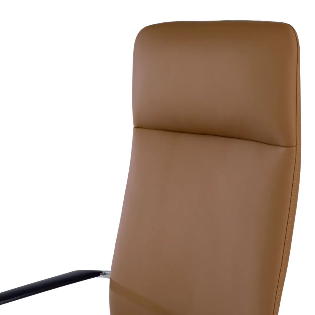 Sillón de Oficina Bristol, brazos aluminio, ecopiel