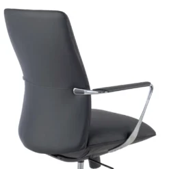 Sillón de Oficina Bristol respaldo bajo, brazos aluminio, ecopiel