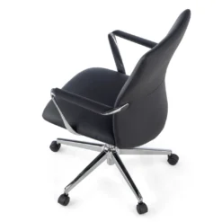 Sillón de Oficina Bristol respaldo bajo, brazos aluminio, ecopiel