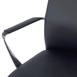 Sillón de Oficina Bristol respaldo bajo, brazos aluminio, ecopiel