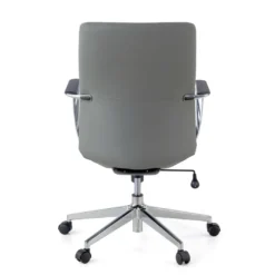 Sillón de Oficina Bristol respaldo bajo, brazos aluminio, ecopiel