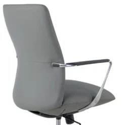 Sillón de Oficina Bristol respaldo bajo, brazos aluminio, ecopiel