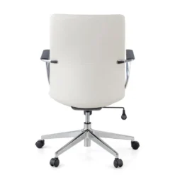 Sillón de Oficina Bristol respaldo bajo, brazos aluminio, ecopiel