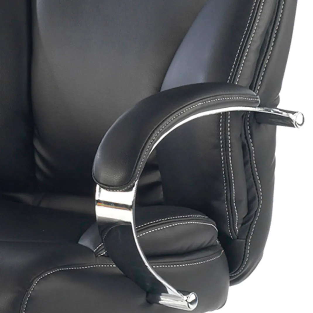 Sillón de oficina City ecopiel negra