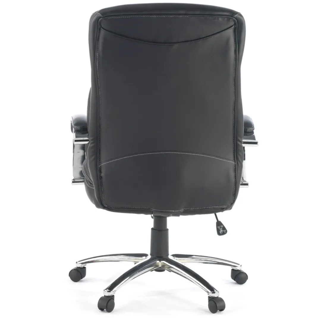 Sillón de oficina City ecopiel negra