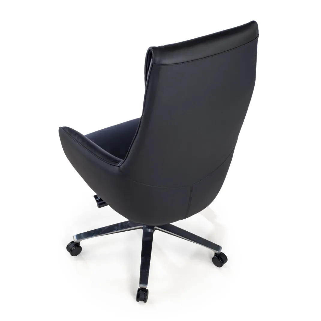 Sillón de oficina dirección President, alta gama, piel natural