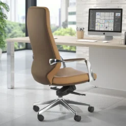 Sillón de oficina ejecutivo Duo, respaldo alto bicolor