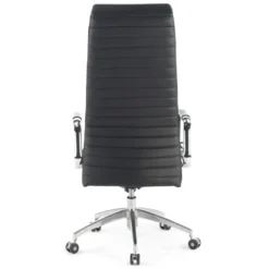 Sillón de oficina Jaguar, base aluminio, Ecopiel