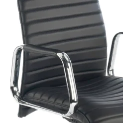 Sillón de oficina Jaguar, base aluminio, Ecopiel