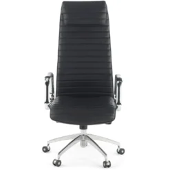 Sillón de oficina Jaguar, base aluminio, Ecopiel