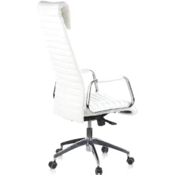 Sillón de oficina Jaguar, base aluminio, piel natural