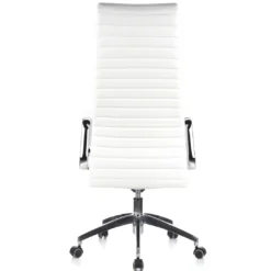 Sillón de oficina Jaguar, base aluminio, piel natural