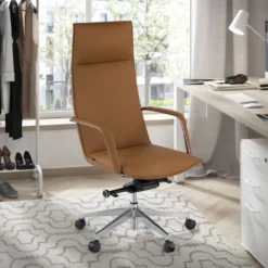 Sillón de Oficina Kingston, brazos tapizados, ecopiel