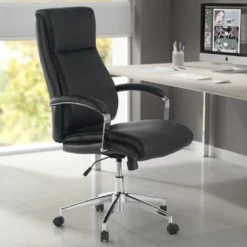 Sillón de oficina Tauro brazos tapizados ecopiel