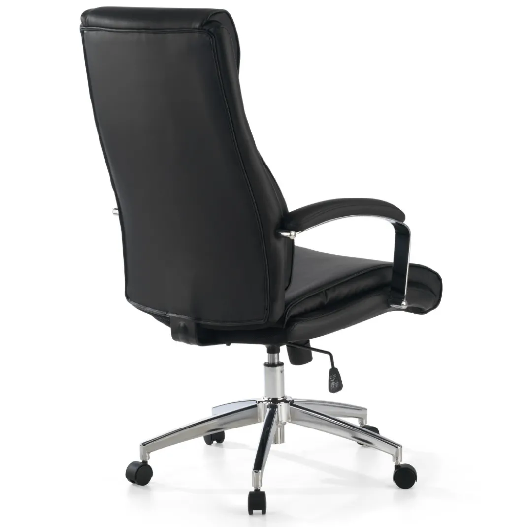Sillón de oficina Tauro brazos tapizados ecopiel