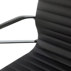 Sillón oficina de Diseño Forli, respaldo bajo, piel natural