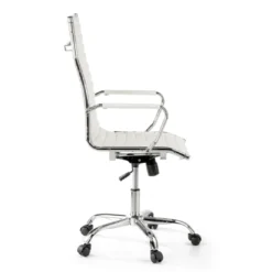 Sillón Oficina de diseño Milano, respaldo alto ecopiel