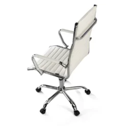 Sillón Oficina de diseño Milano, respaldo alto ecopiel