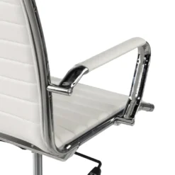 Sillón Oficina de diseño Milano, respaldo alto ecopiel