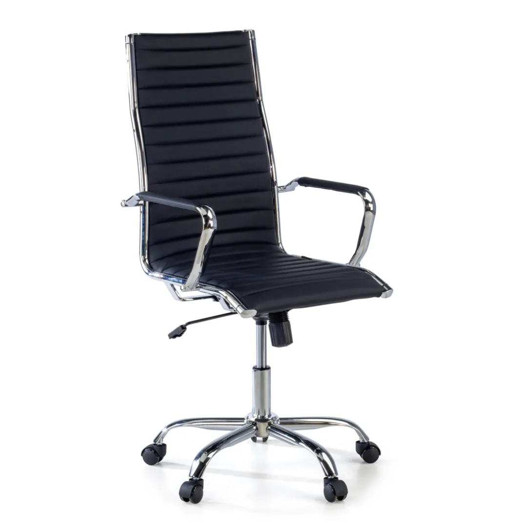 Sillón Oficina de diseño Milano, respaldo alto ecopiel