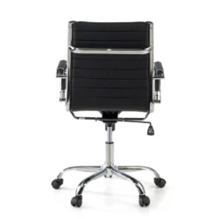 Sillón Oficina de diseño Milano, respaldo bajo ecopiel