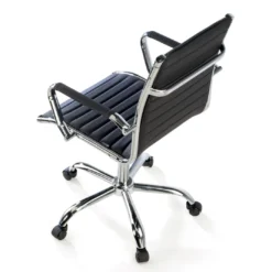 Sillón Oficina de diseño Milano, respaldo bajo ecopiel