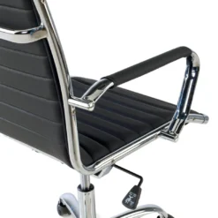 Sillón Oficina de diseño Milano, respaldo bajo ecopiel