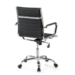 Sillón Oficina de diseño Milano, respaldo bajo ecopiel
