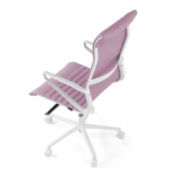 Sillón oficina Diseño Forli, estructura blanca, respaldo alto, ecopiel
