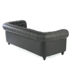 Sofa capitoné de recepción Chesterfield 3 plaza negro