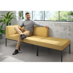 Sofa de Espera Pylos Modulo 2 asientos + Pouf