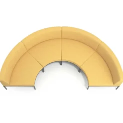 Sofa de Espera Pylos Curvo, Módulo Concavo 4 asientos