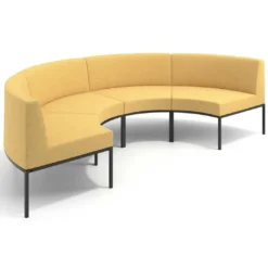 Sofa de Espera Pylos Curvo, Módulo Concavo 4 asientos