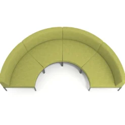 Sofa de Espera Pylos Curvo, Módulo Concavo 4 asientos