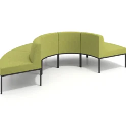 Sofa de Espera Pylos Curvo, Módulo Convexo 4 asientos