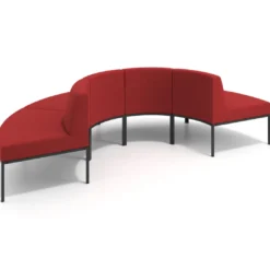 Sofa de Espera Pylos Curvo, Módulo Convexo 4 asientos