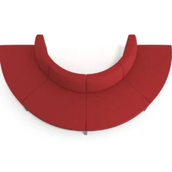 Sofa de Espera Pylos Curvo, Módulo Convexo 4 asientos