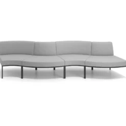 Sofa de Espera Pylos Curvo, Módulo Concavo + Convexo 4 asientos