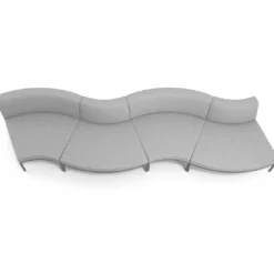 Sofa de Espera Pylos Curvo, Módulo Concavo + Convexo 4 asientos