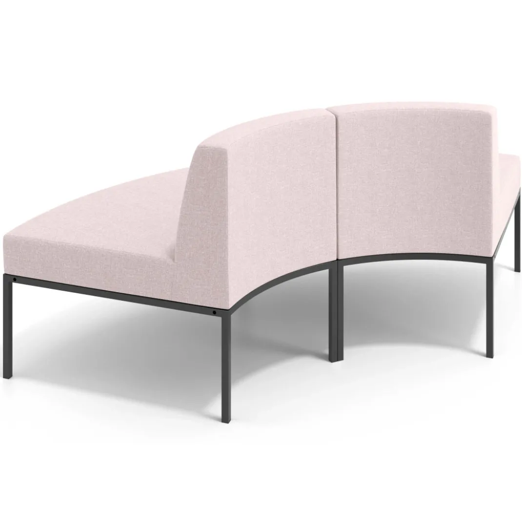 Sofa de Espera Pylos Curvo, Módulo Convexo 2 asientos