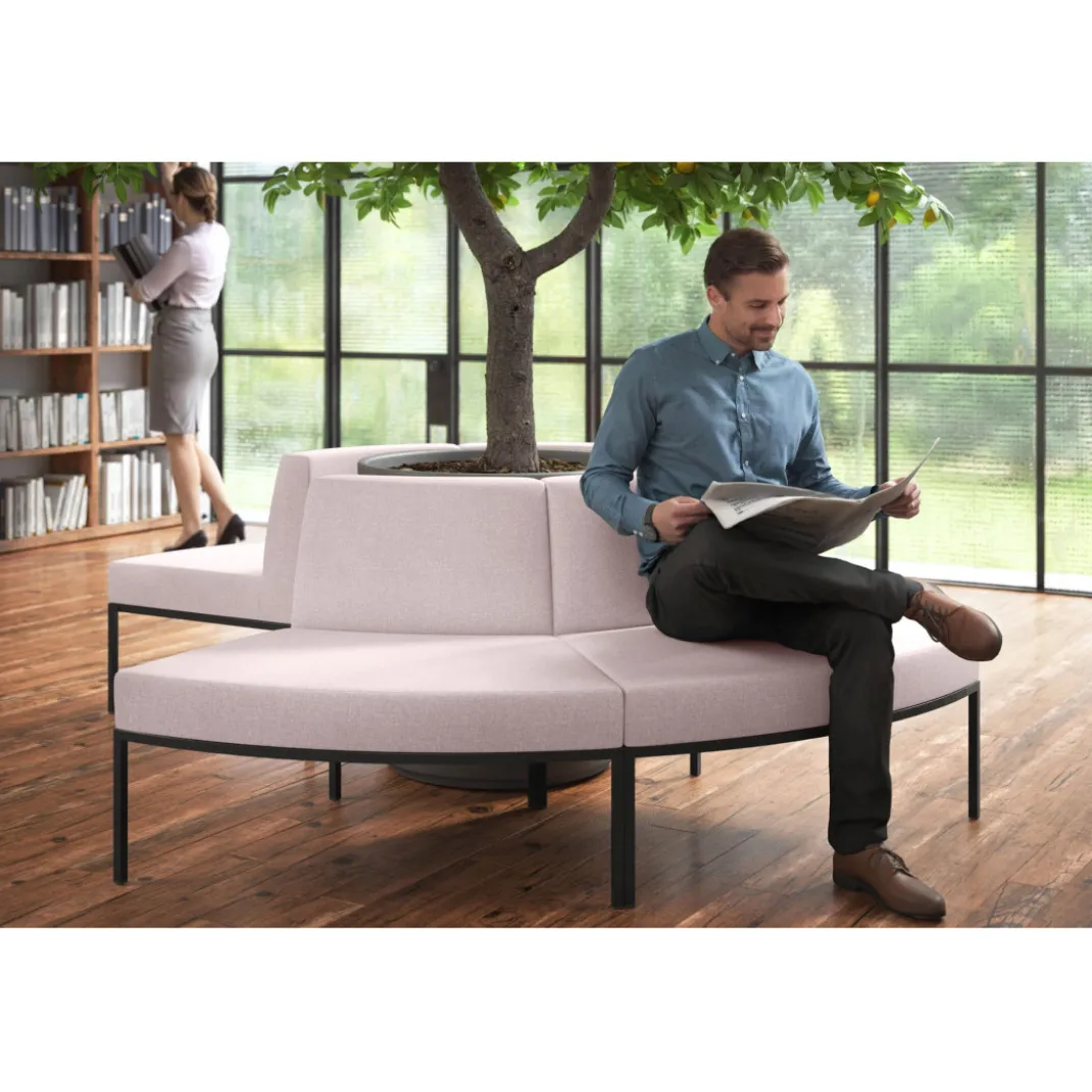 Sofa de Espera Pylos Curvo, Módulo Convexo 2 asientos